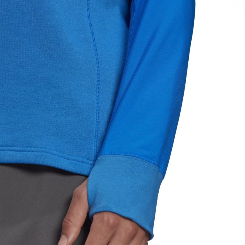 adidas Fast Reflective Crew Sweatshirt Mens Blue Rush / Reflective Silver
