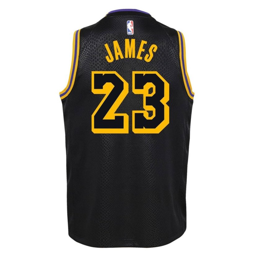 Nike LA Lakers LeBron James #23 Jersey Black