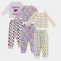 Star Kids' 3 Pack Cotton Long Sleeve Pyjama Set Fruit