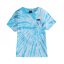 Fabric Tie Dye Short Sleeve T-Shirt Juniors Blue/White