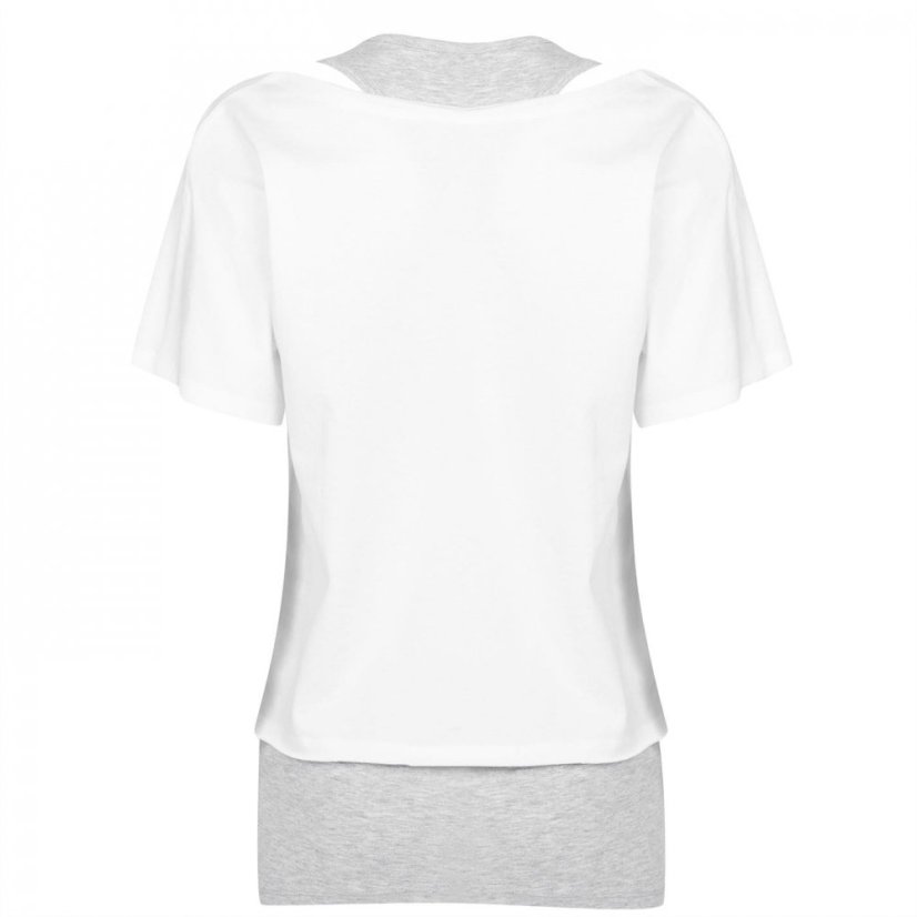 Golddigga Double Layer dámske tričko White/Grey M