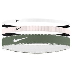 Nike Flex Mixed Width Headbands 3 Pack Pink/Army/White
