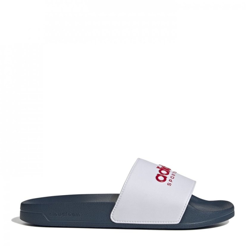 adidas Adilette Shower Slides Adults Wht/Red/Navy