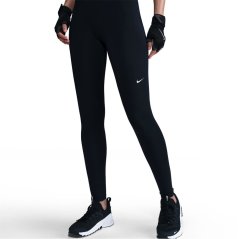 Nike Pro Women's Mid-Rise Mesh-Panelled Leggings Black/Pink