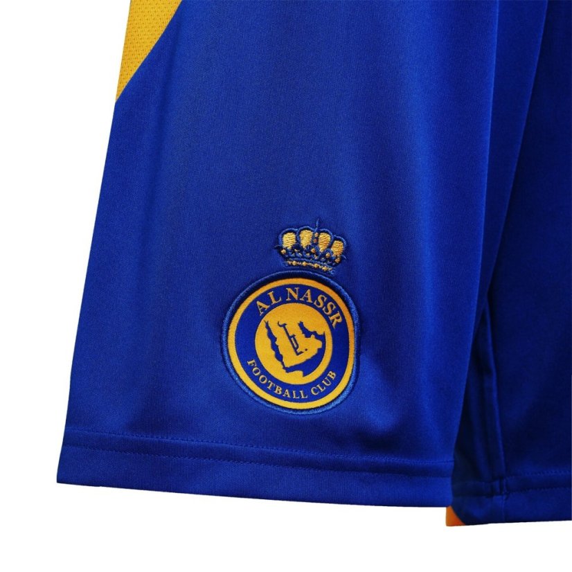 adidas Al Nassr Home Shorts 2024 2025 Juniors Blue/Yellow