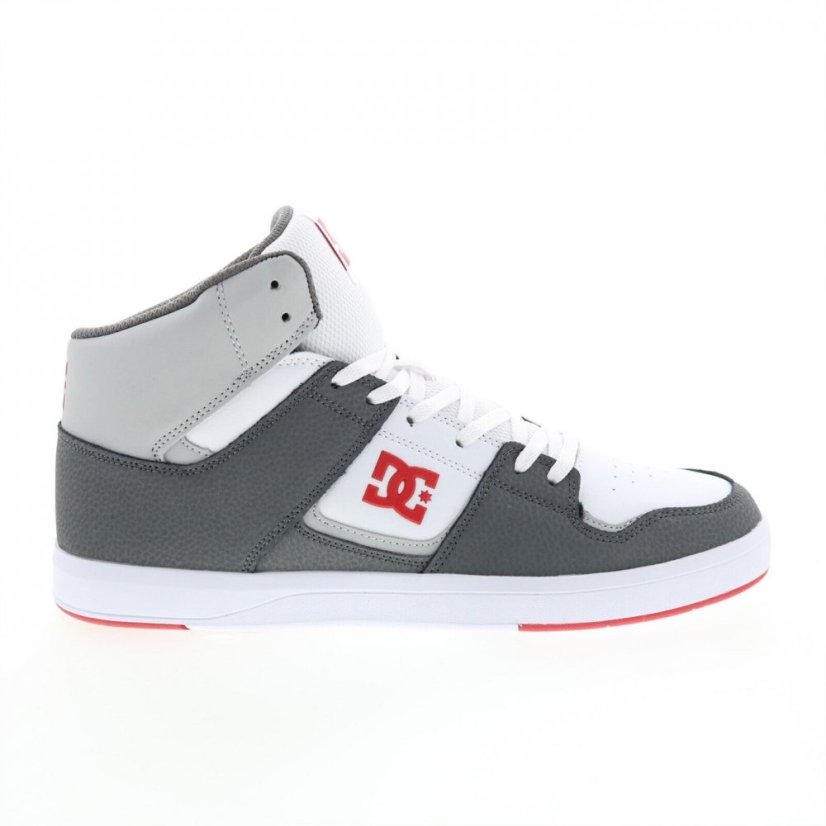 DC Cure High Top Trainers Mens White/Grey/Red