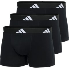 adidas 3 Pack Boxers Mens Black