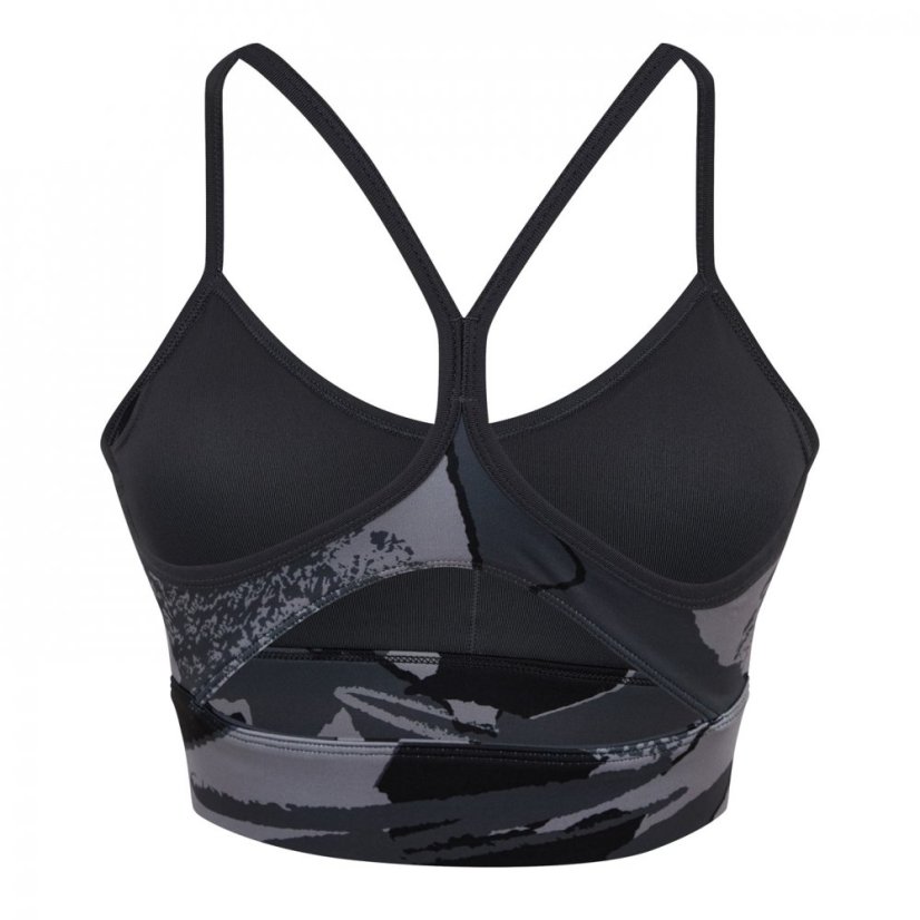 Reebok Workout Ready Sports Bra Womens Medium Impact Night Black