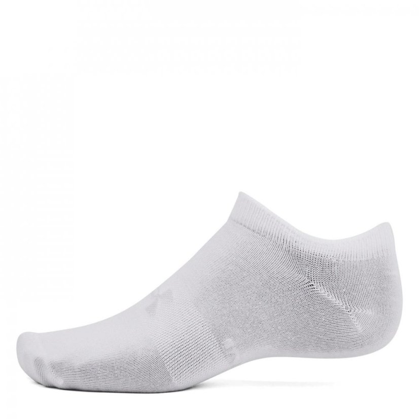 Under Armour Essential 6-Pack No-Show Socks Unisex White