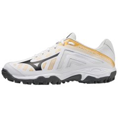 Mizuno Wave Lynx Jr Hockey Shoes Wht/Gold/Iron