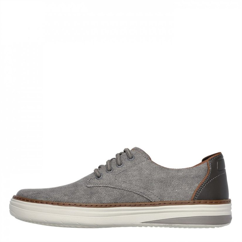 Skechers Hyland Canvas Trainers Mens Taupe Canvas