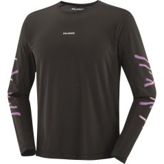 Salomon SHAKEout Core Graphice LS Running Tee Mens Black