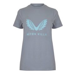 Castore Women's Aston Villa Short Sleeve Licensed T-Shirt Tradewinds