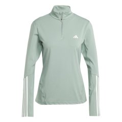 adidas Women's Long-Sleeve Performance Gym Top Linen Green