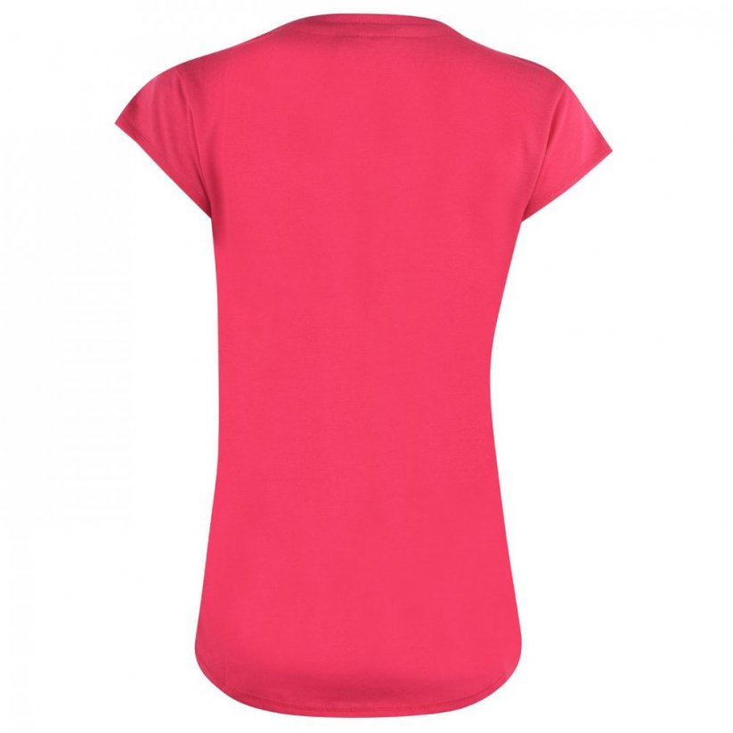 LA Gear V Neck dámske tričko Brt Pink