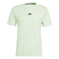 adidas Men's Pow Wool Short Sleeve Performance Gym Top Green