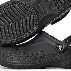 Crocs Men's Baya Lined Mule Slippers Black