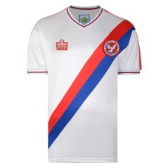 Score Draw Crystal Palace Retro Away Shirt 78 Adults White/Red