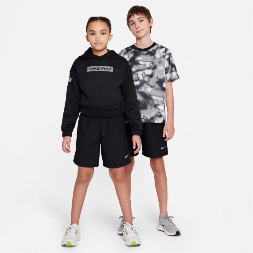 Nike Multi Big Kids' (Boys') Dri-FIT Training Shorts Black/White