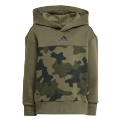 adidas Essentials Allover Print Hoodie Set Kids Olive/White
