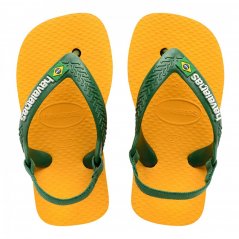 Havaianas Baby Brasil Logo II Flip Flops Yellow/Amazon