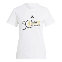 adidas Women's Ber24 Logo Short Sleeve Performance Running Top White