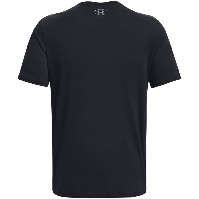 Under Armour Men's Big Logo Fill Cotton Short Sleeve Performance Gym Top Black