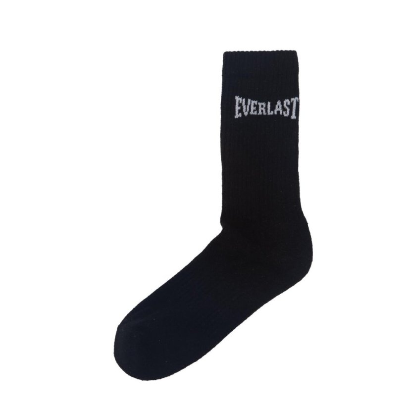 Everlast 3 Pack Crew Socks Mens Black