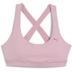 Puma Women's Cloudspun Mid Non Wired Medium Impact Sports Bra Poised Pink