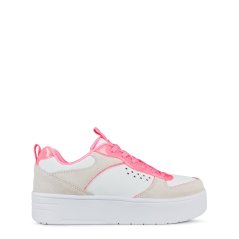 Skechers Color Pop Lace Up Court Sneaker W S Low-Top Trainers Girls White/Coral