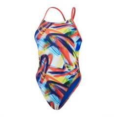 Speedo Womens Allover Digital Lattice Tie-Back Multi