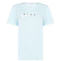 Nike W SWSH RUN TOP SS GLACIER BLUE/RE