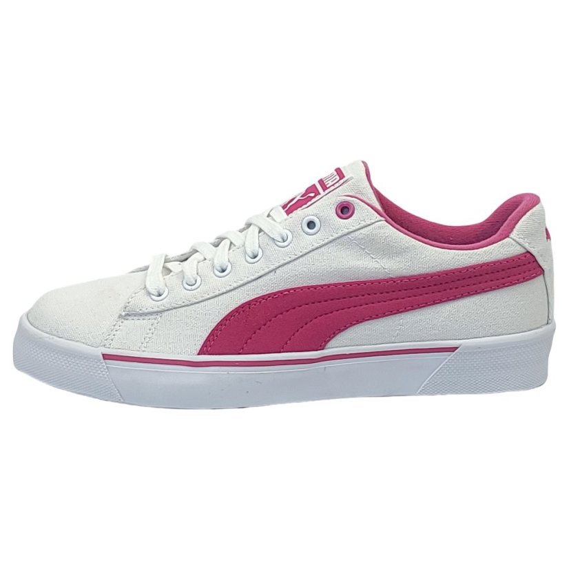 Puma Benny Canvas Junior Shoes White/Pink