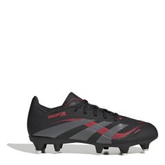 adidas Predator League Juniors Soft Ground Football Boots Black/Grey