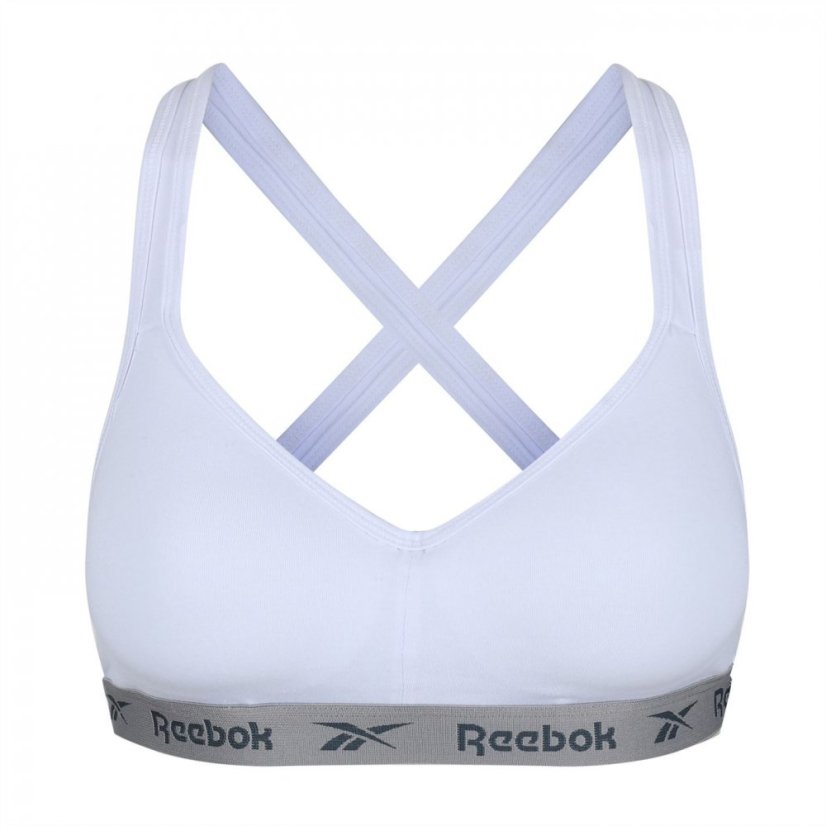 Reebok Cara Crop Sports Bra Womens White