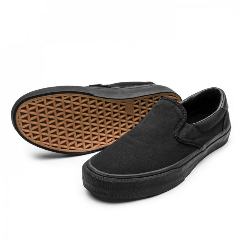Straye Ventura Junior Boys Skate Shoes Black Canvas