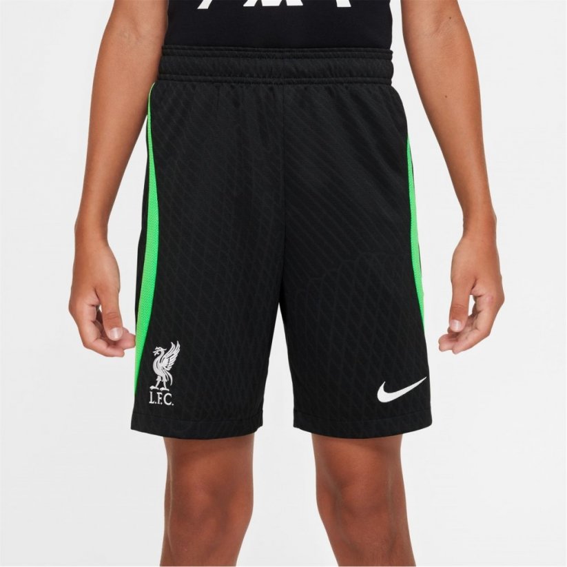 Nike Liverpool Strike Shorts 2023 2024 Juniors Black/Green