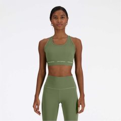 New Balance Sleek Medium Support Sports Bra olive