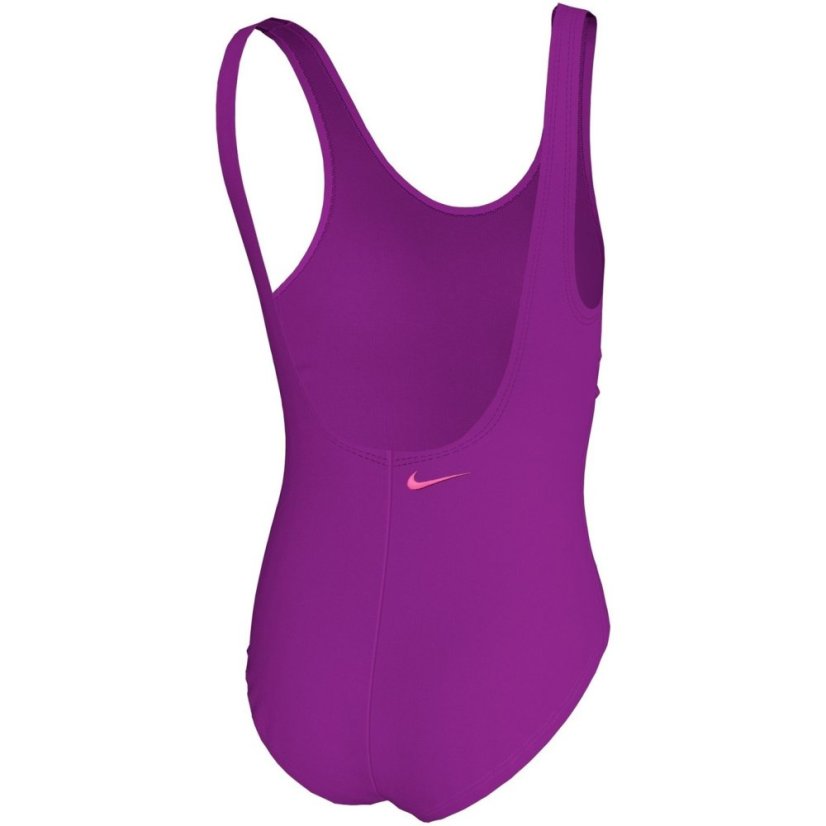 Nike Kids' Classic Low Back One Piece Swimsuit Purple