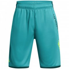 Under Armour Stunt 3.0 Shorts Juniors Teal/Yellow