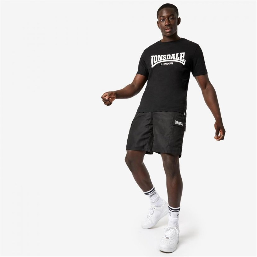 Lonsdale Cargo Shorts Mens Black