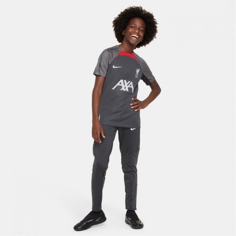 Nike Dri-FIT Liverpool FC Strike Short Sleeve Top Juniors Anthracite