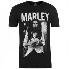Official Bob Marley T Shirt Mens Black/White