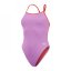 Speedo Solid Tie Back Swimsuit Womens Purple/Watermln