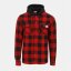 Lonsdale Men's Hooded Long Sleeve Sherpa Jacket Red/Black