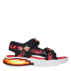 Skechers Mega-Splash 4k Sports Sandals Boys Black/Red