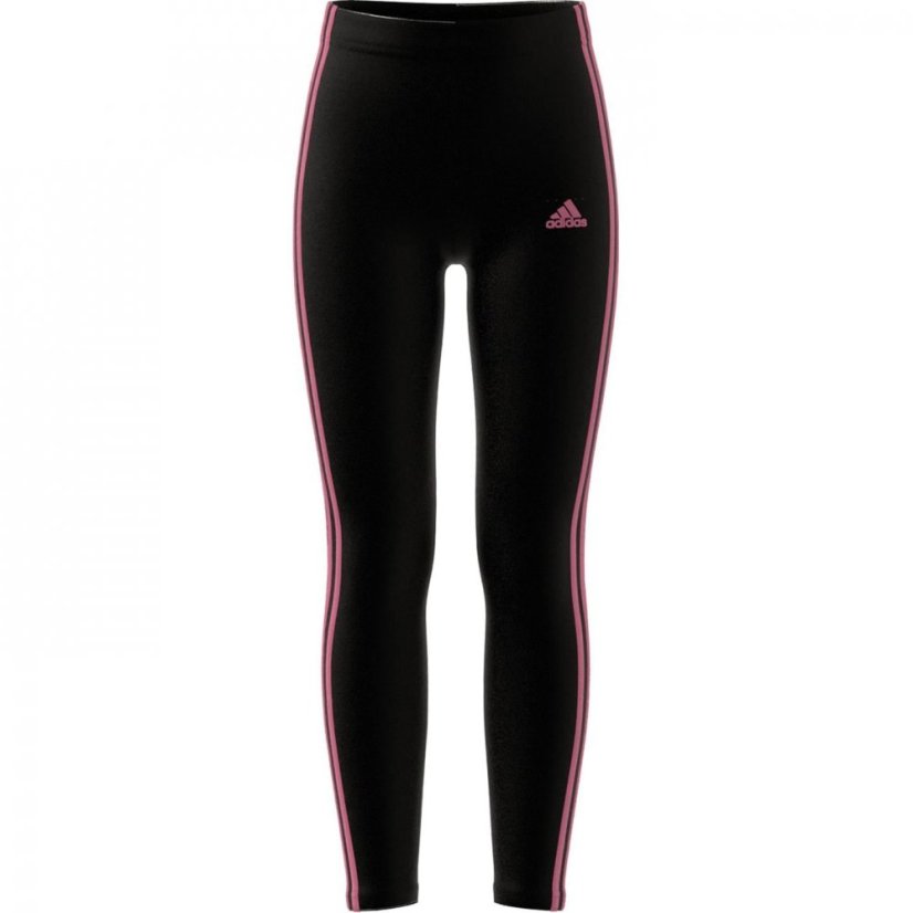 adidas Girls Essentials 3-Stripes Leggings Black/Pink