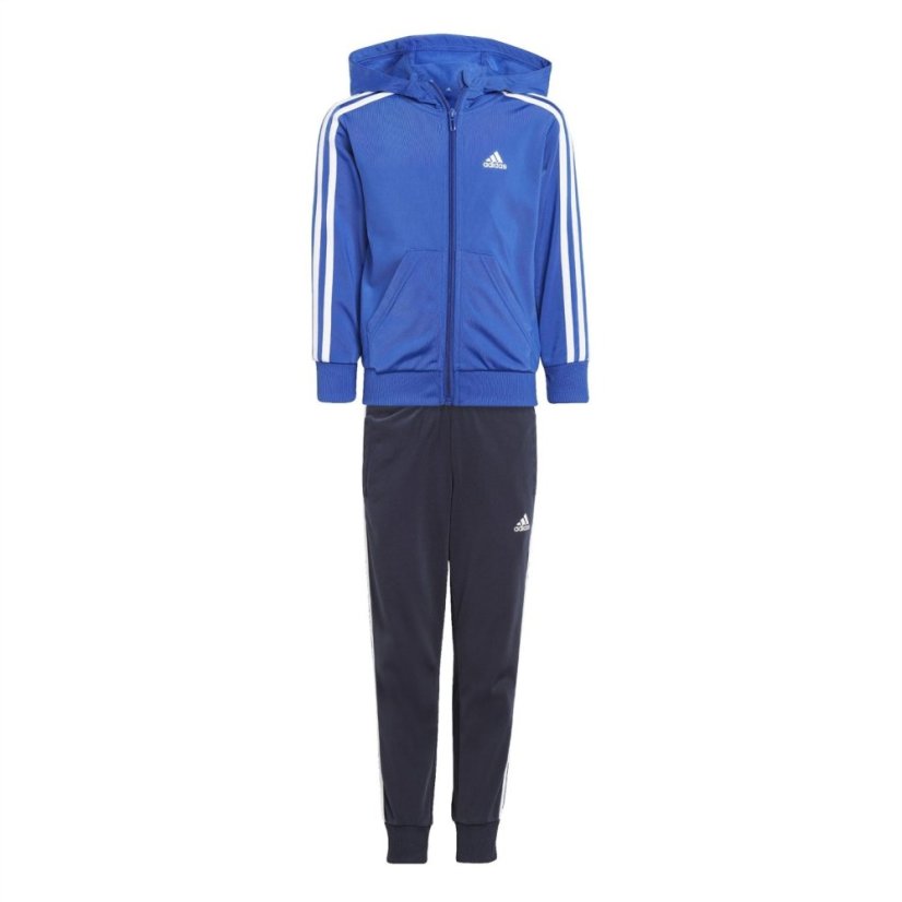 adidas Stripe Poly Tracksuit Lucid Blu/Wht