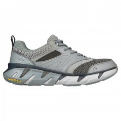 Skechers Mixed Material Bungee Lace Low-Top Trainers Mens Grey