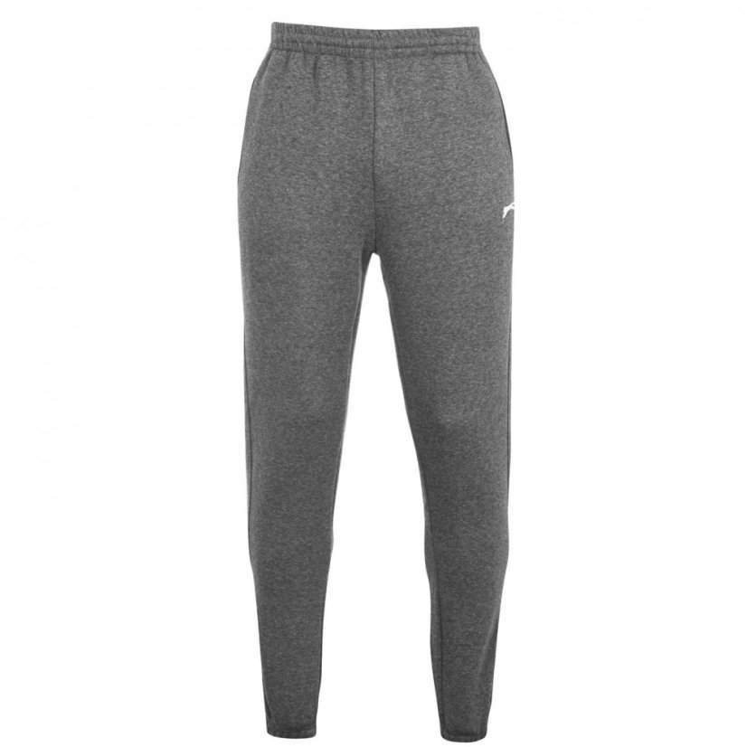 Slazenger Cuffed Fleece Jogging Pants Mens Charcoal Marl